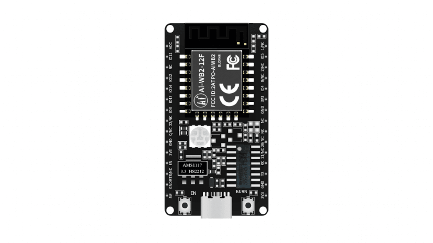 Płyta rozwojowa 32 bit CPU Card Moduły Ai-WB2-12F Bluetooth, WiFi RF Solutions Płyta rozwojowa 2400 → 2483.5MHz