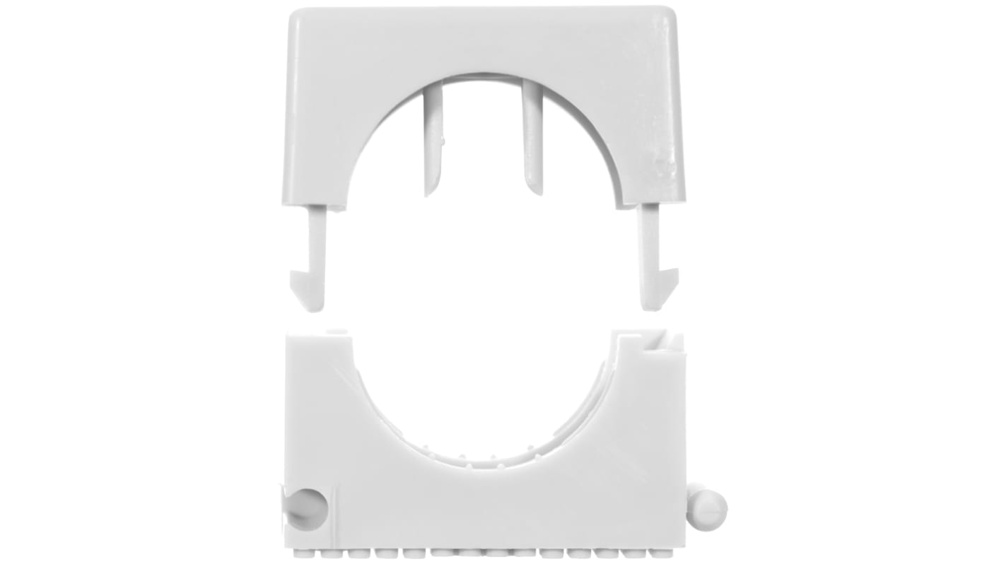 Clip per tubo in Nylon Grigio, diametro foro di fissaggio 42mm 32 → 42mm, larghezza 53.5mm, altezza 62mm