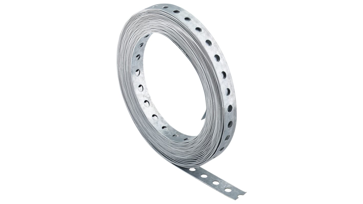 Fascetta di fissaggio in Acciaio galvanizzato, dimensioni 10m x 12mm