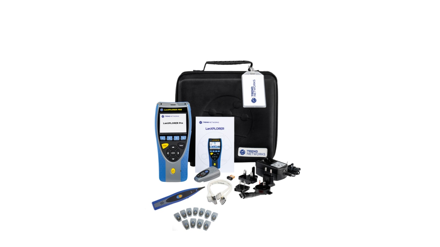 TREND Networks LXP-KIT Netzwerktester mit Tonsignal, Kabelprüfgerät, Cat6a, Cat7a, Cat8, RJ45