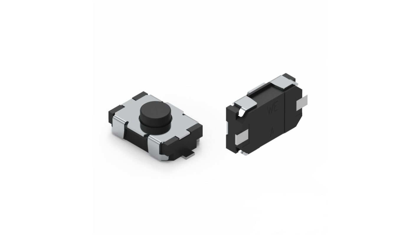 IP67 White Tact Switch, SPST 50mA 2.3mm Surface Mount