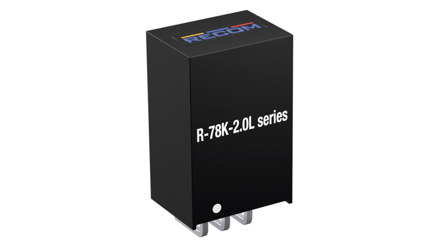 Recom R-78K5.0-2.0L, 1-Channel, Non-Isolated DC-DC Converter, Current, Voltage, 2A 3-Pin, SIP3