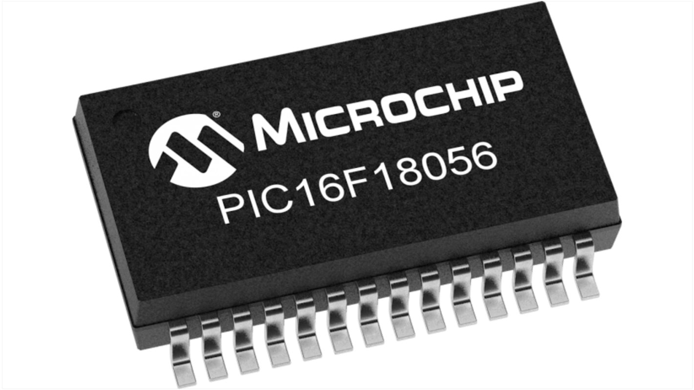 Microcontrollore Microchip, PIC16, SSOP, PIC16, 28 Pin, Montaggio su circuito stampato, 8bit, 64MHz