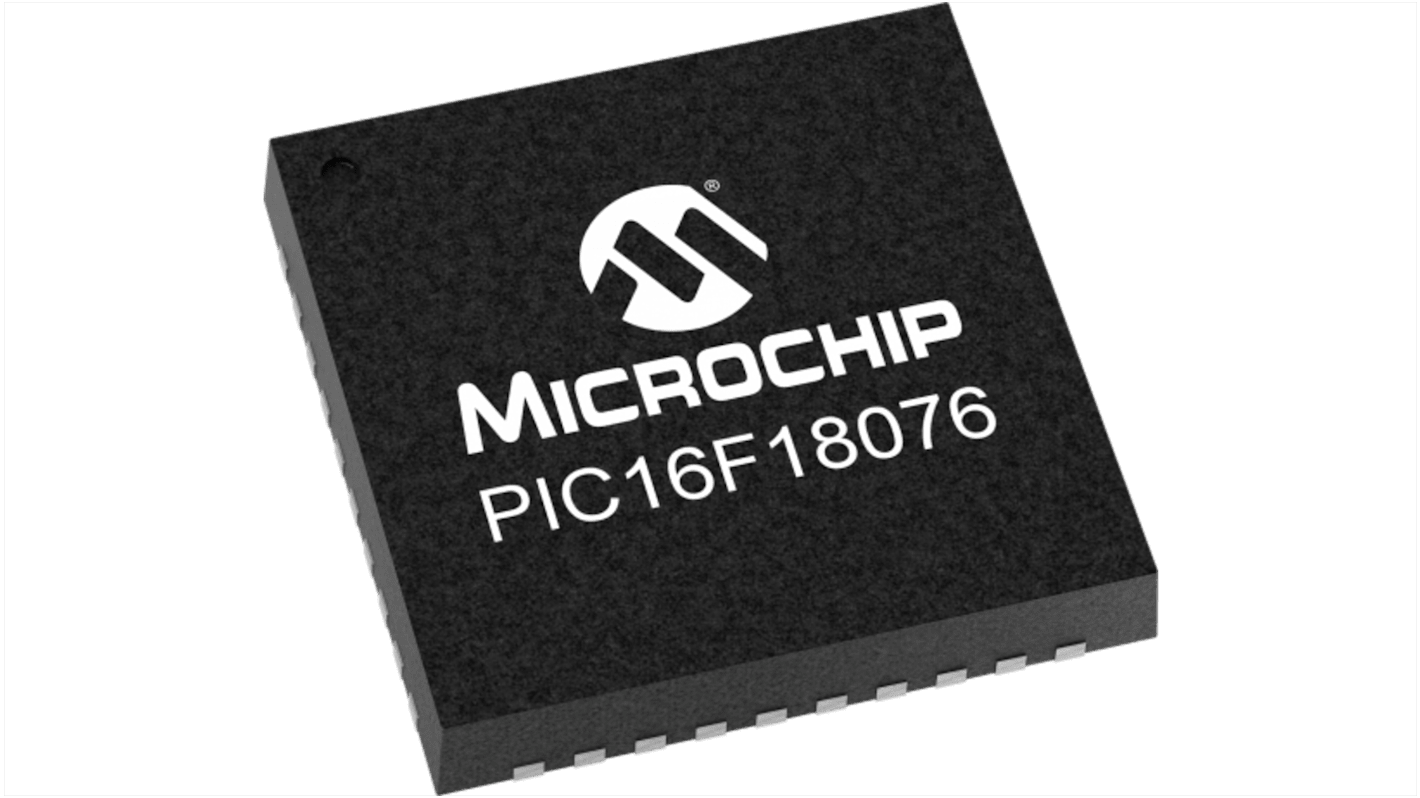 Microcontrollore Microchip, PIC16, QFN, PIC16, 40 Pin, Montaggio su circuito stampato, 8bit, 64MHz