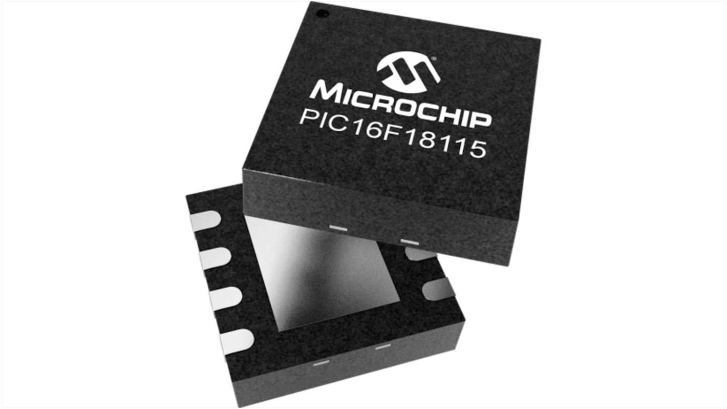 Microcontrollore Microchip, PIC16, DFN, PIC16, 8 Pin, Montaggio su circuito stampato, 8bit, 64MHz
