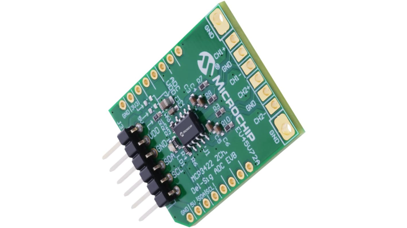 Carte d'évaluation Microchip MCP3422 Evaluation Board Carte d'évaluation pour MCP3422 pour MCP3422