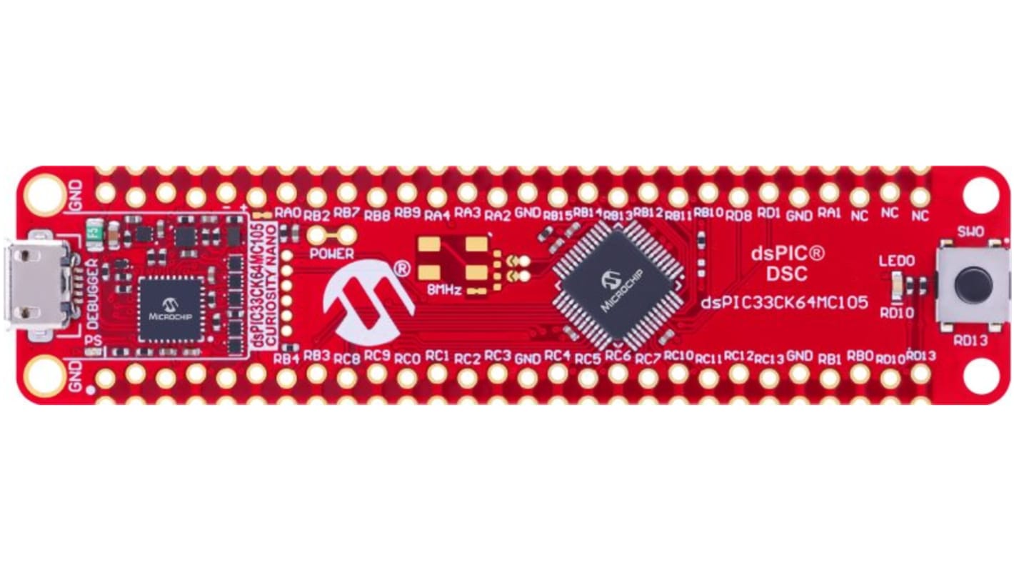 Microchip dsPIC33CK64MC105 Curiosity Nano Evaluation Kit Evaluation Kit Evaluation Kit EV88G73A