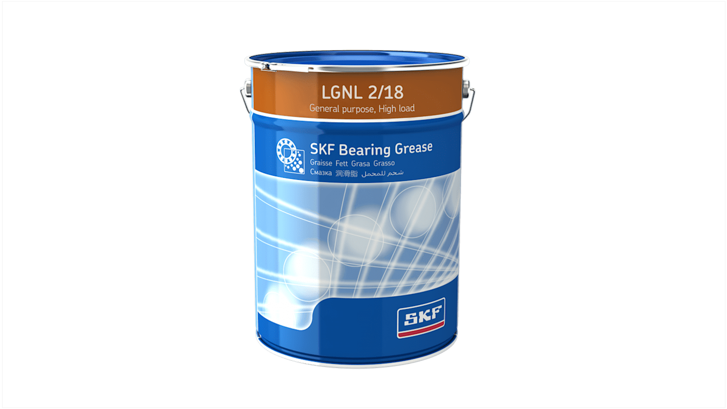 SKF LGNL 2/18 Mineralöl Schmierfett für Lager Braun-Gelb -30°C bis +110°C, Eimer 18 kg