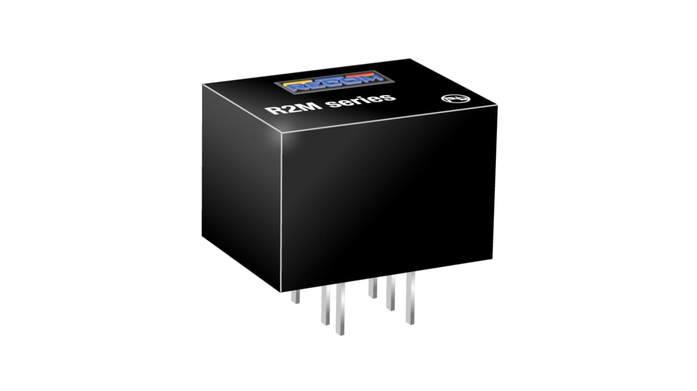 Recom R2M DC/DC-Wandler 2W 12 V dc IN, 5V dc OUT / 400mA Durchsteckmontage