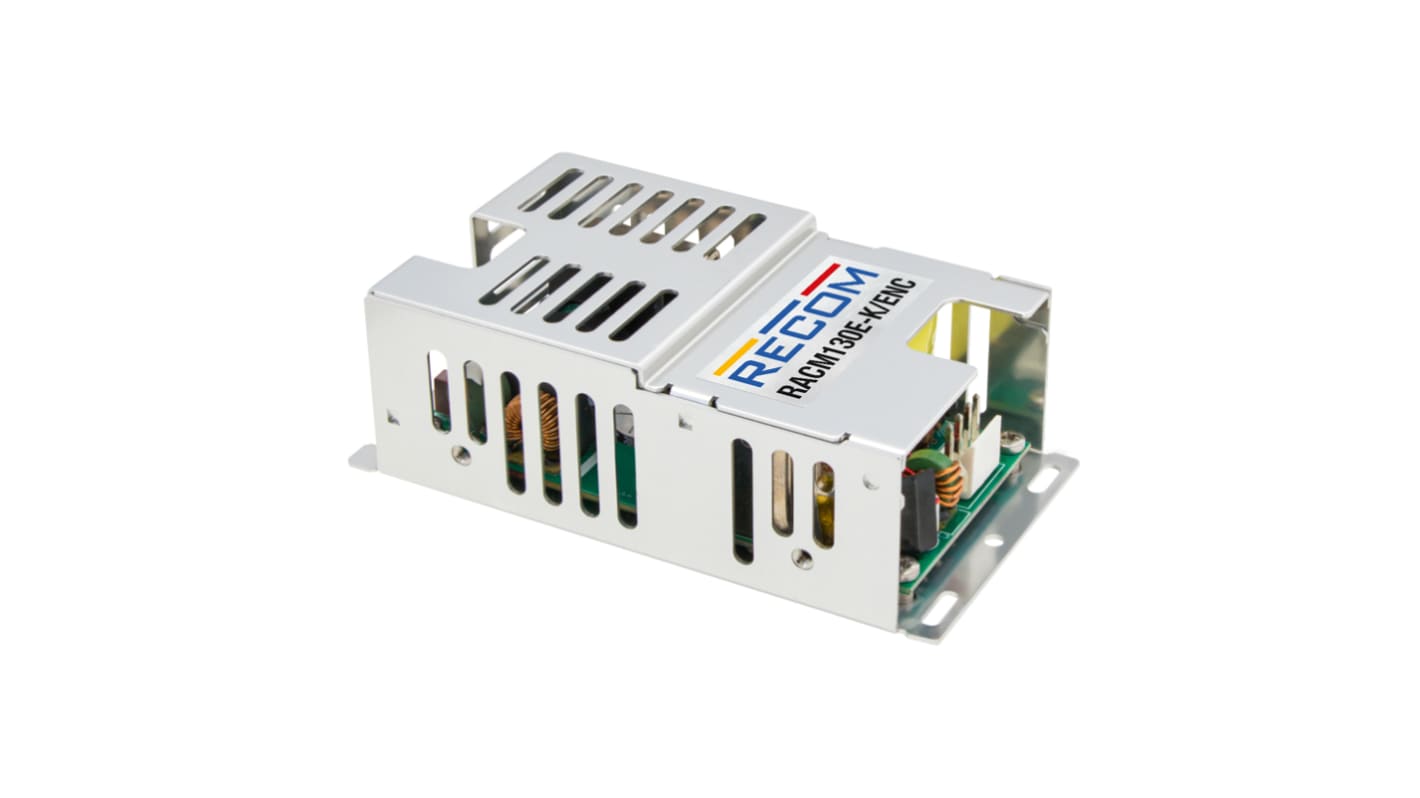 Recom, AC-DC Converter, 12 → 48 V dc, Enclosed 2"x4" RACM130E-15SK/ENC