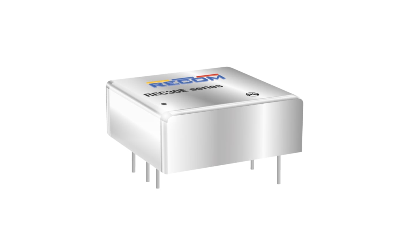 Recom REC30E-Z DC-DC Converter, 5V dc/ 6A Output, 9 → 36 V dc Input, 30W, Through Hole, +105°C Max Temp -40°C