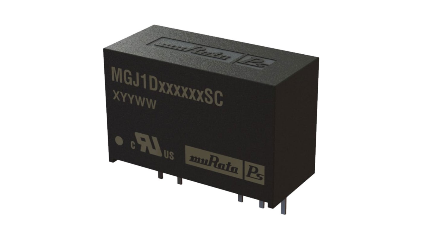 Murata MGJ1 DC/DC-Wandler 1W 15 V dc IN, 20 V dc, -5 V dcV dc OUT / 40mA Durchsteckmontage
