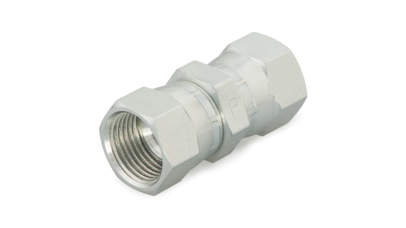 Racor hidráulico, Parker, 10 HX6-S, Connector A UNF 7/8-14 hembra, Connector B UNF 7/8-14 hembra