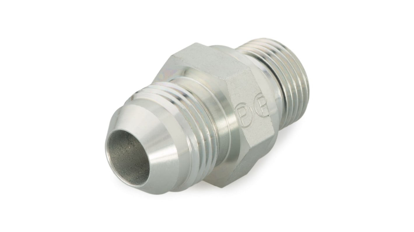 Racor hidráulico, Parker, 10-16F42EDMXS, Connector A BSPP 1 macho, Connector B UNF 7/8-14 macho