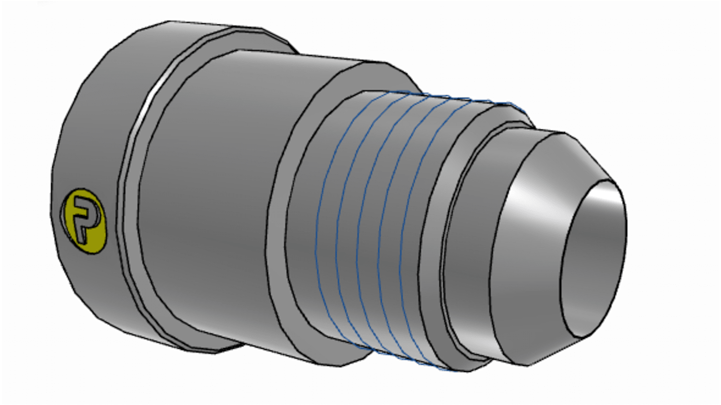 Parker Hydraulischer Winkelgewindeadapter, UNF 7/8-14 Innengewinde - UNF 9/16-18 Außengewinde