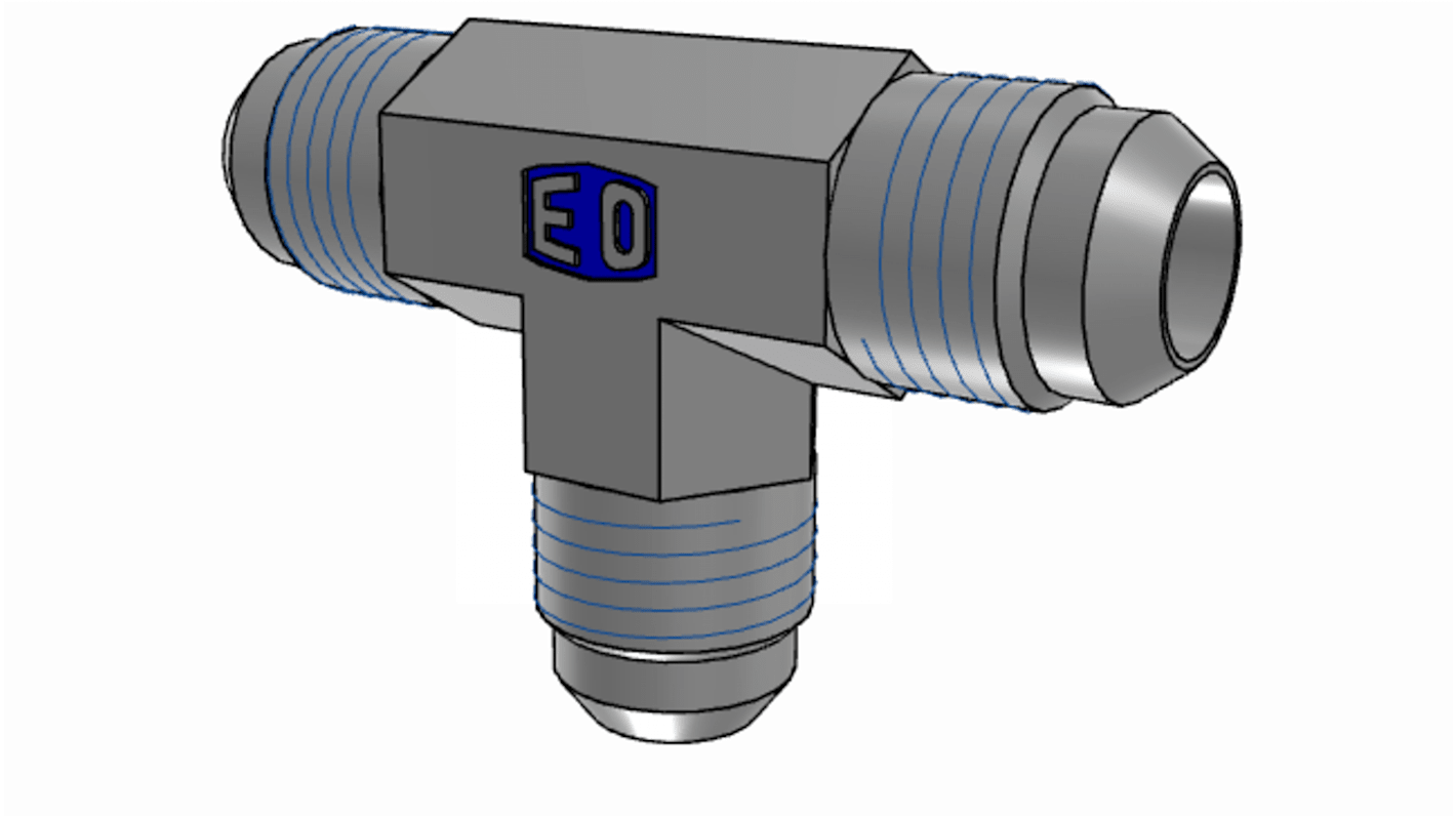 Racor hidráulico, Parker, 10JMTXS, Connector A UNF 7/8-14 macho, Connector B UNF 7/8-14 macho