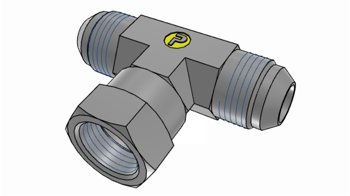 Racor hidráulico, Parker, 10S6MXS, Connector A UNF 7/8-14 macho, Connector B UNF 7/8-14 hembra