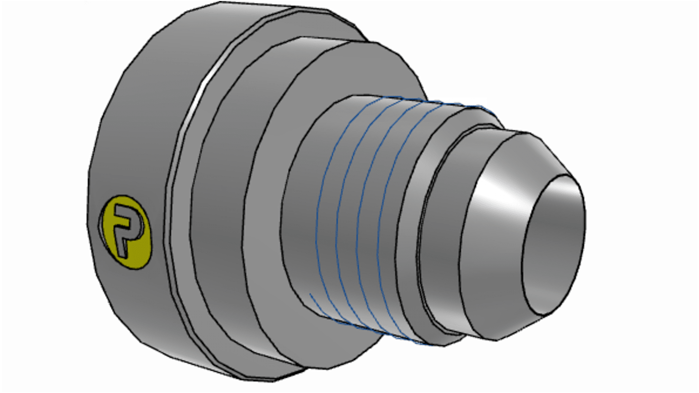 Racor hidráulico, Parker, 12-6TRTXS, Connector A UNF 1 1/16-12 hembra, Connector B UNF 9/16-18 hembra