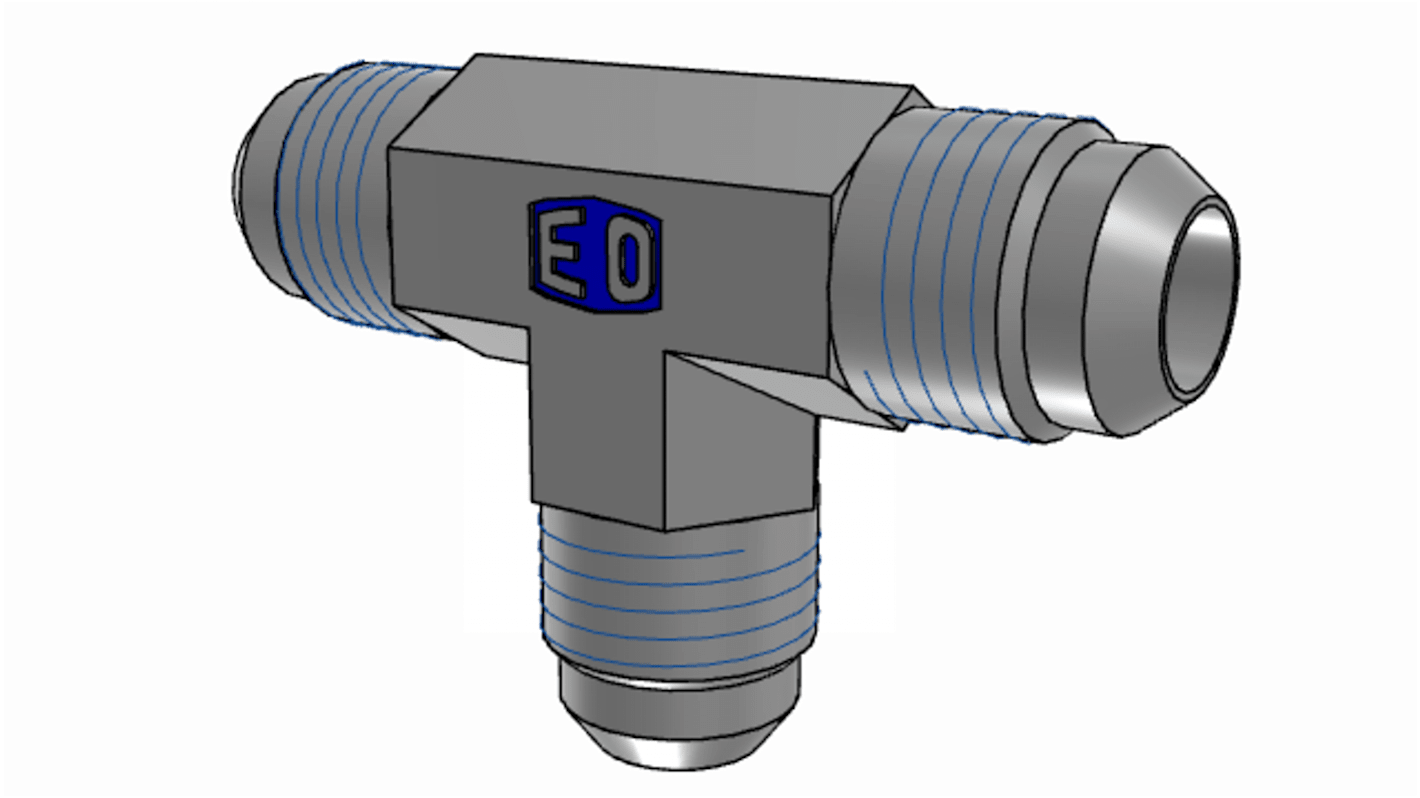 Parker Hydraulic Union Tee Compression Tube Fitting UNF 1 5/16-12 Male to UNF 1 5/16-12 Male, 16JMTXS