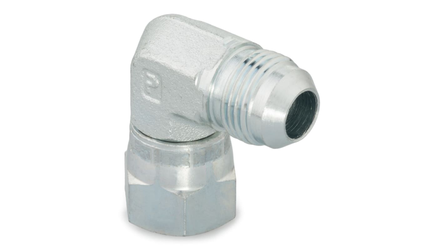 Parker Hydraulic Elbow Threaded Adaptor UNF 1 5/8-12 Male to UNF 1 5/8-12 Female, 20 C6X-S