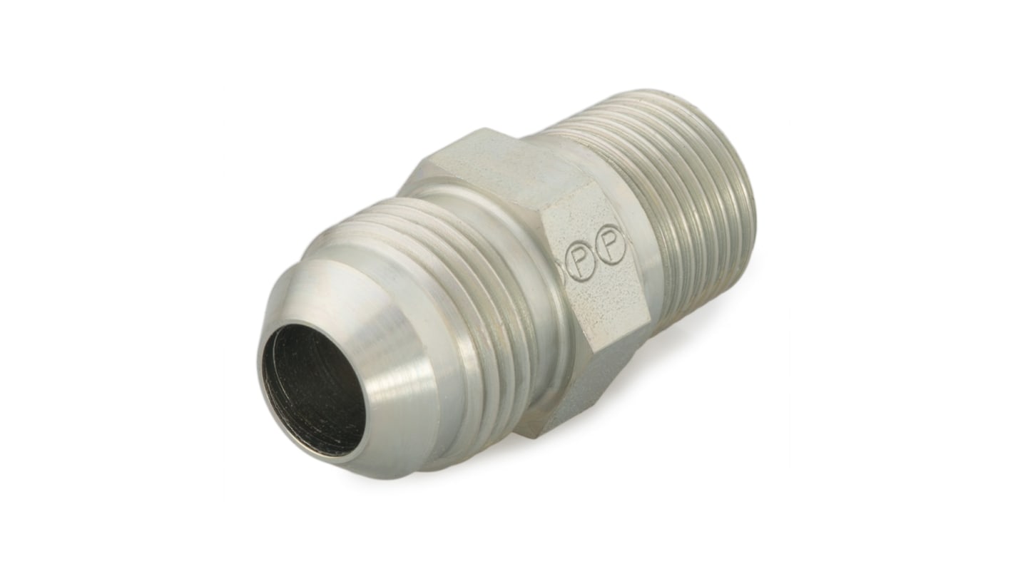 Parker Hydraulic Male Stud BSPT 1/4 Male to UNF 7/16-20 Male, 4-4F3MXS