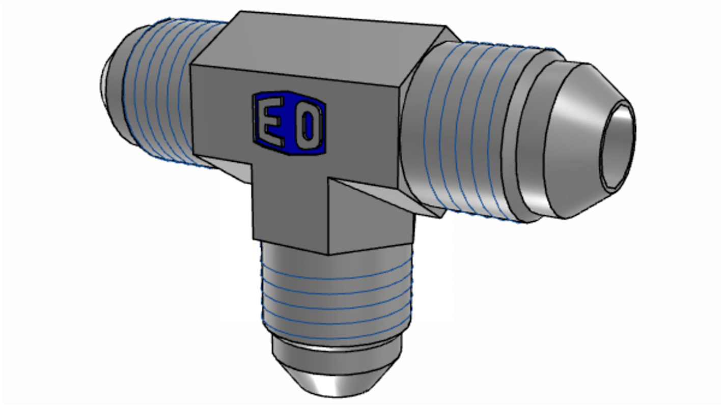 Racor hidráulico, Parker, 5JMTXS, Connector A UNF 1/2-20 macho, Connector B UNF 1/2-20 macho