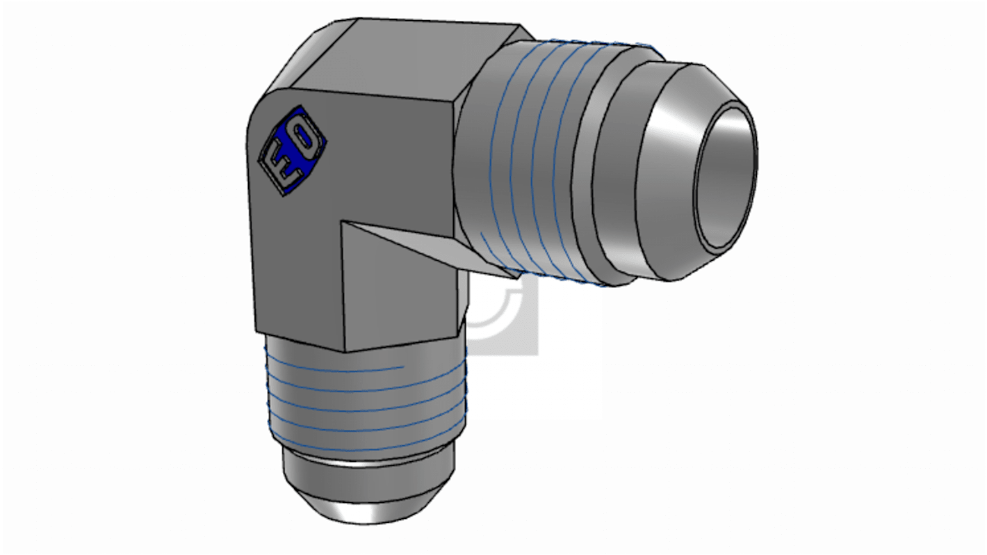 Parker 6EMTXS Hidraulikus szerelvény, A csatlakozó: UNF 9/16-18 apa, B csatlakozó: UNF 9/16-18 apa