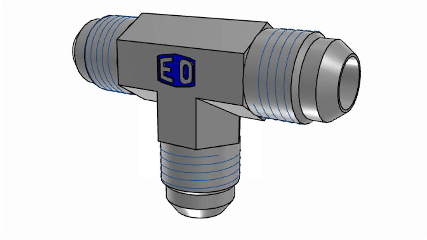Parker Hydraulic Union Tee Compression Tube Fitting UNF 3/416 Male to