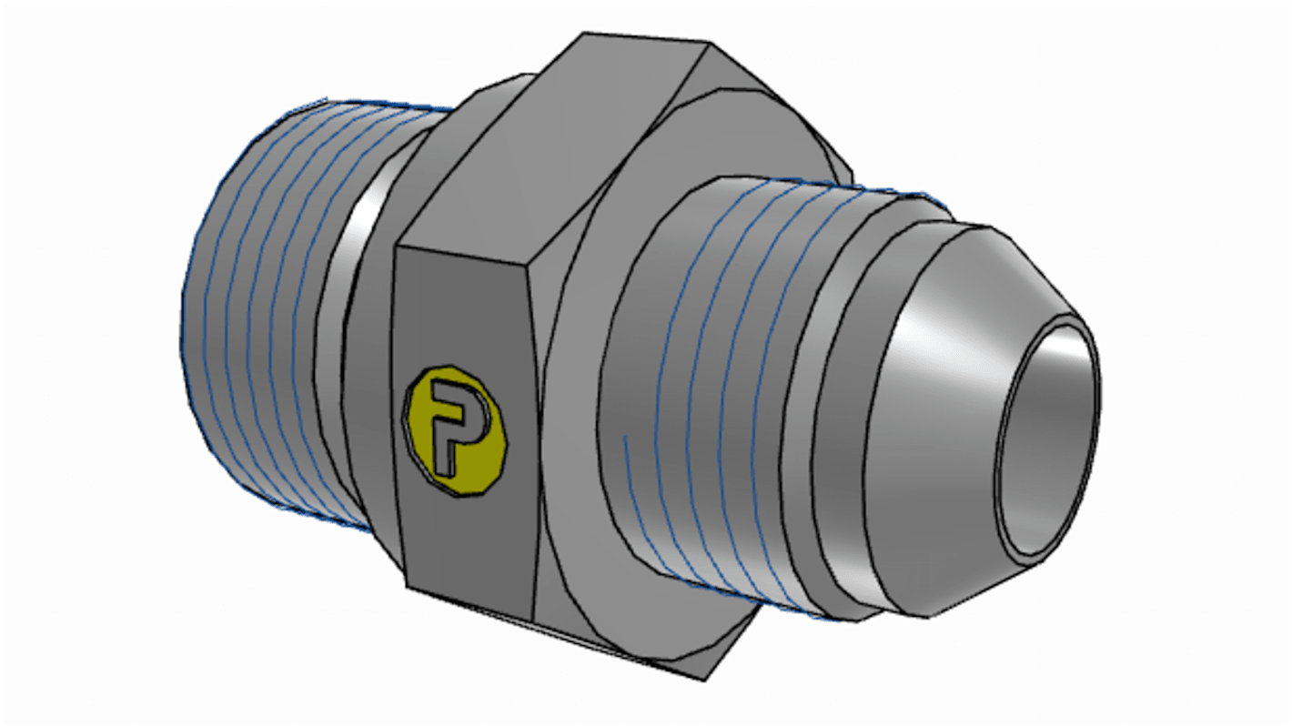 Raccord banjo, M22 mâle vers UNF 3/4-16 mâle