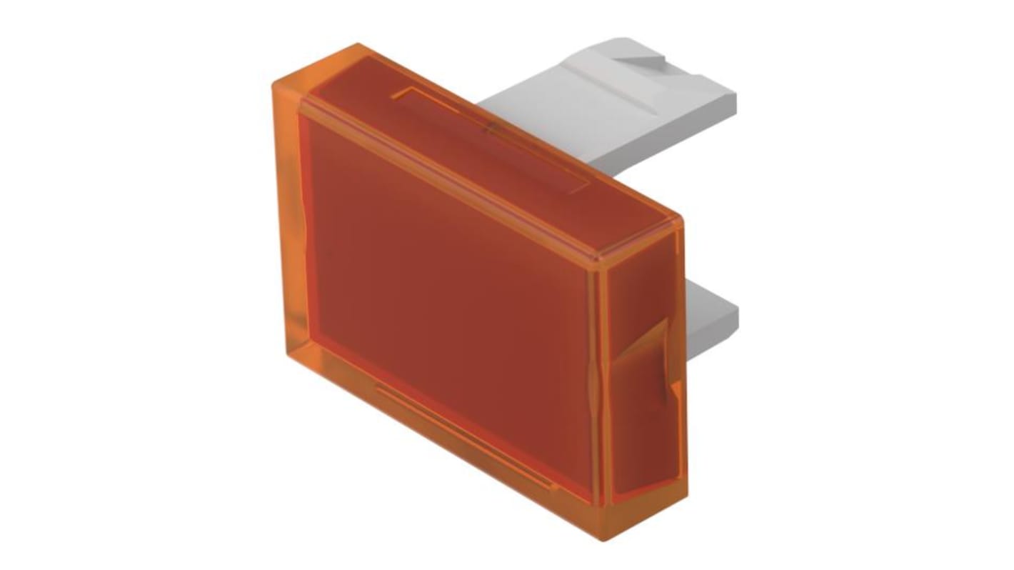 Embellecedor para botón pulsador Naranja Rectangular para uso con Botón pulsador