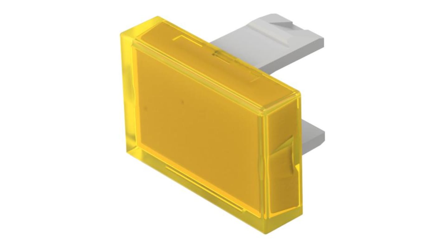 Embellecedor para botón pulsador Amarillo Rectangular para uso con Botón pulsador