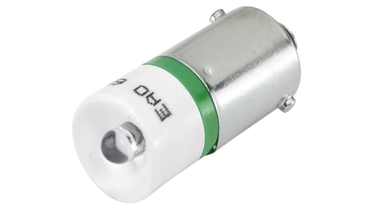 Lampada indicatore a LED EAO, 12V ca/cc, luce color Verde, 390mcd