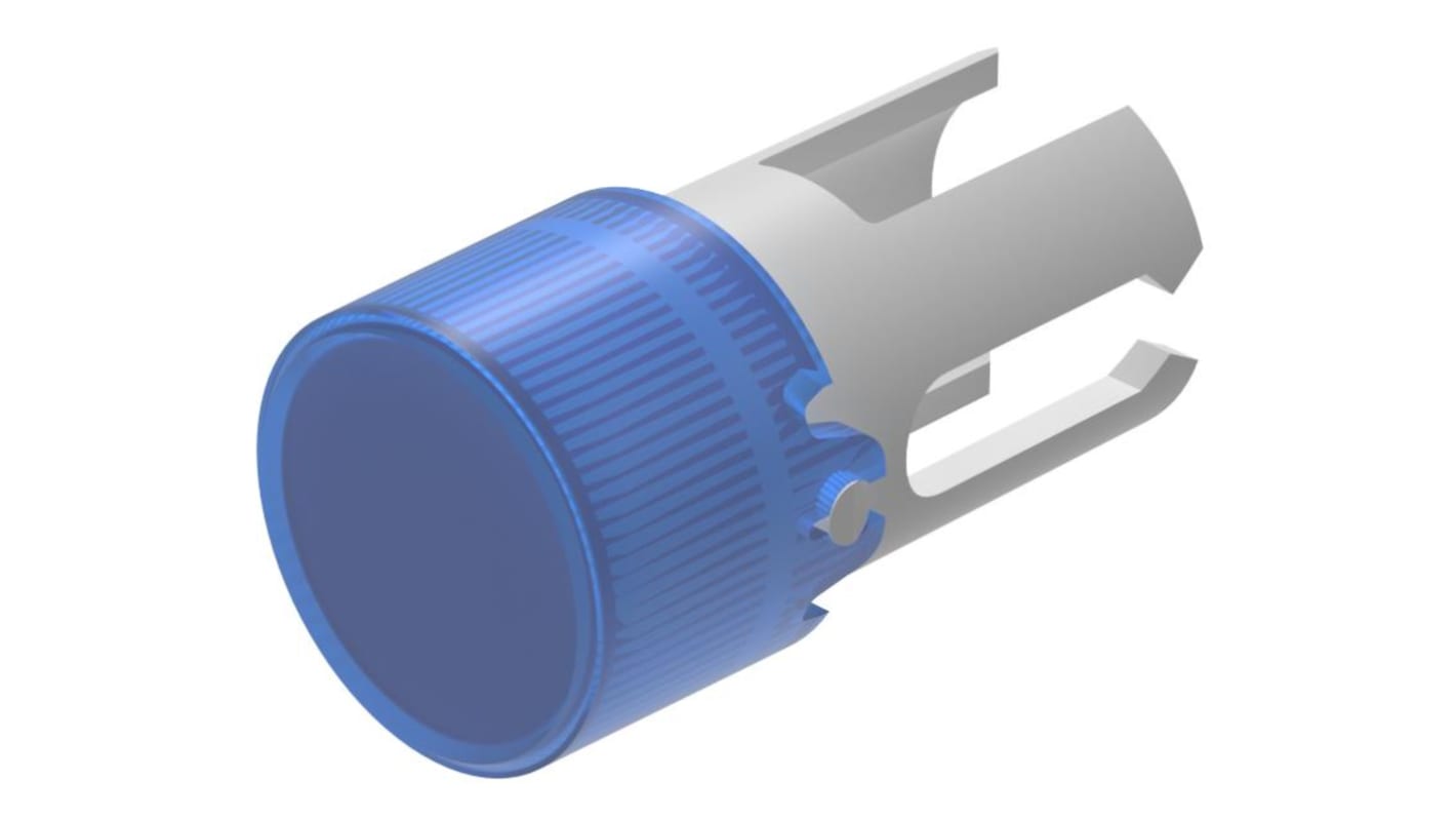 EAO Objektiv für Druckknopf Blau Rund