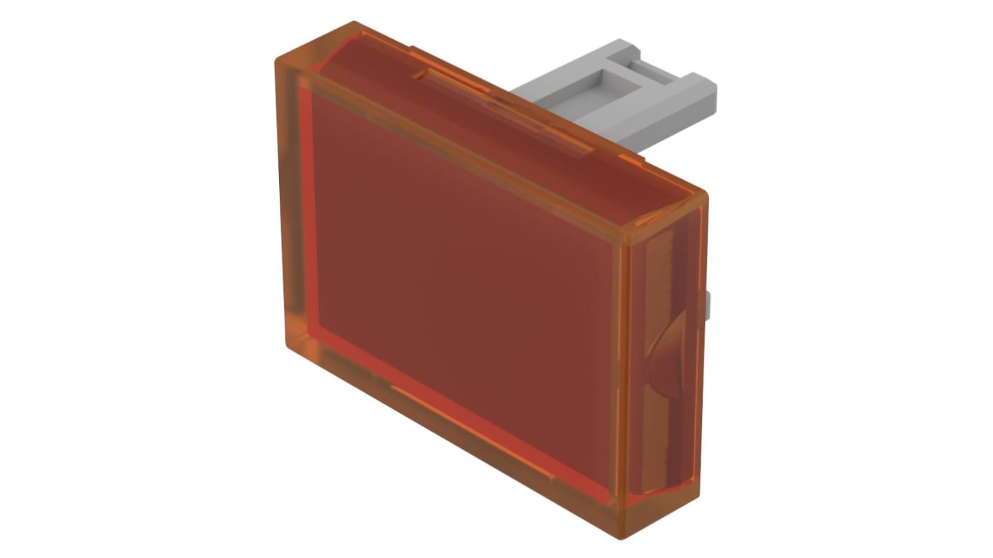 EAO Orange Rectangular Push Button Lens for Use with Push Button