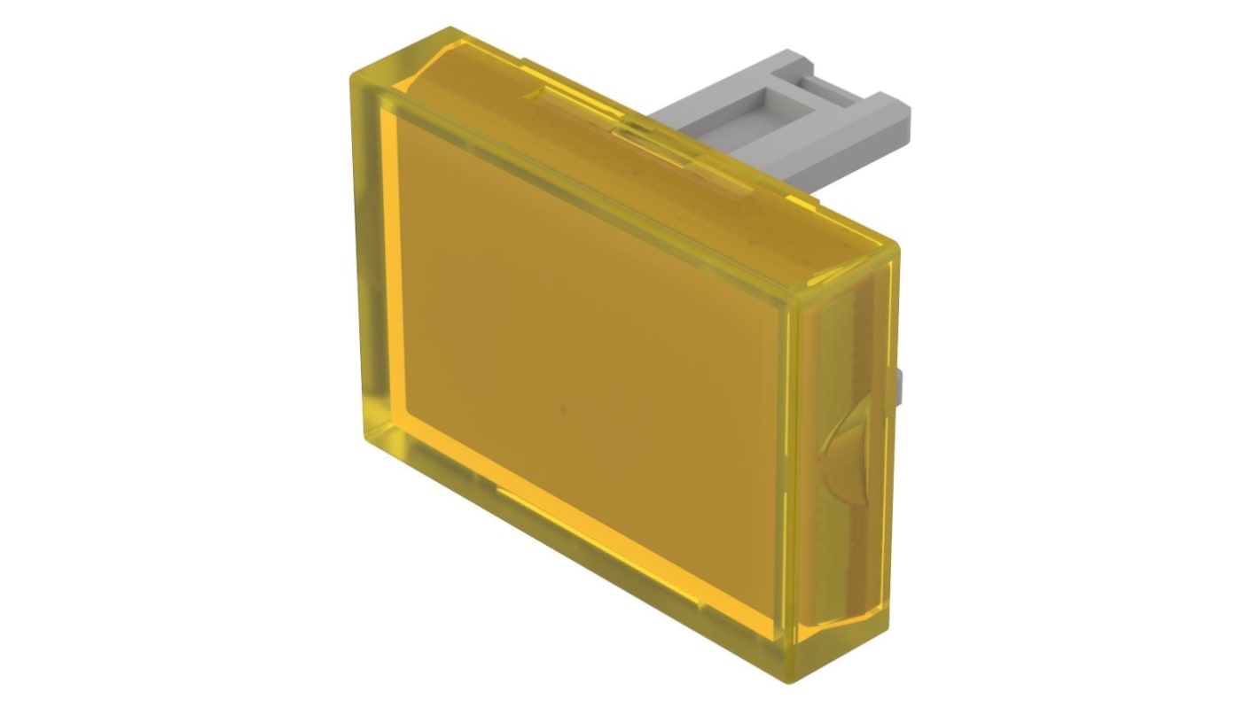 EAO Yellow Rectangular Push Button Lens for Use with Push Button