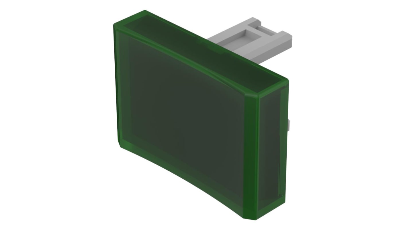 EAO Green Rectangular Push Button Lens for Use with Push Button