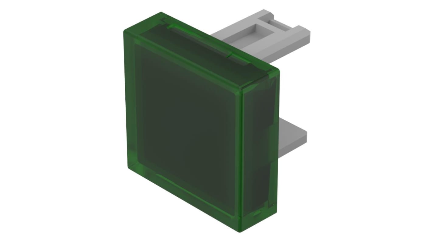 Lente pulsante Quadrata EAO 31-951.5, colore Verde, per uso con Pulsante
