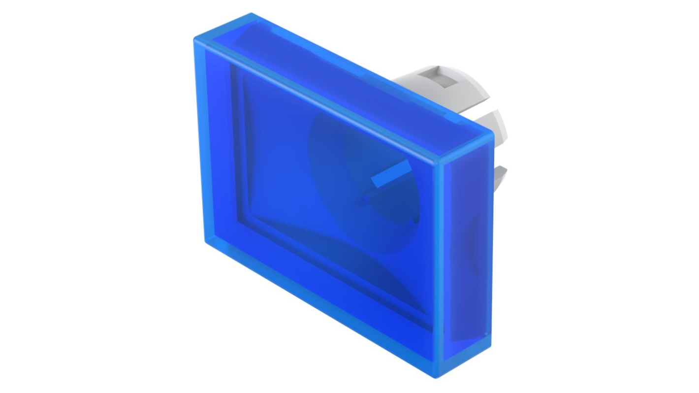 EAO Blue Rectangular Push Button Lens for Use with Push Button