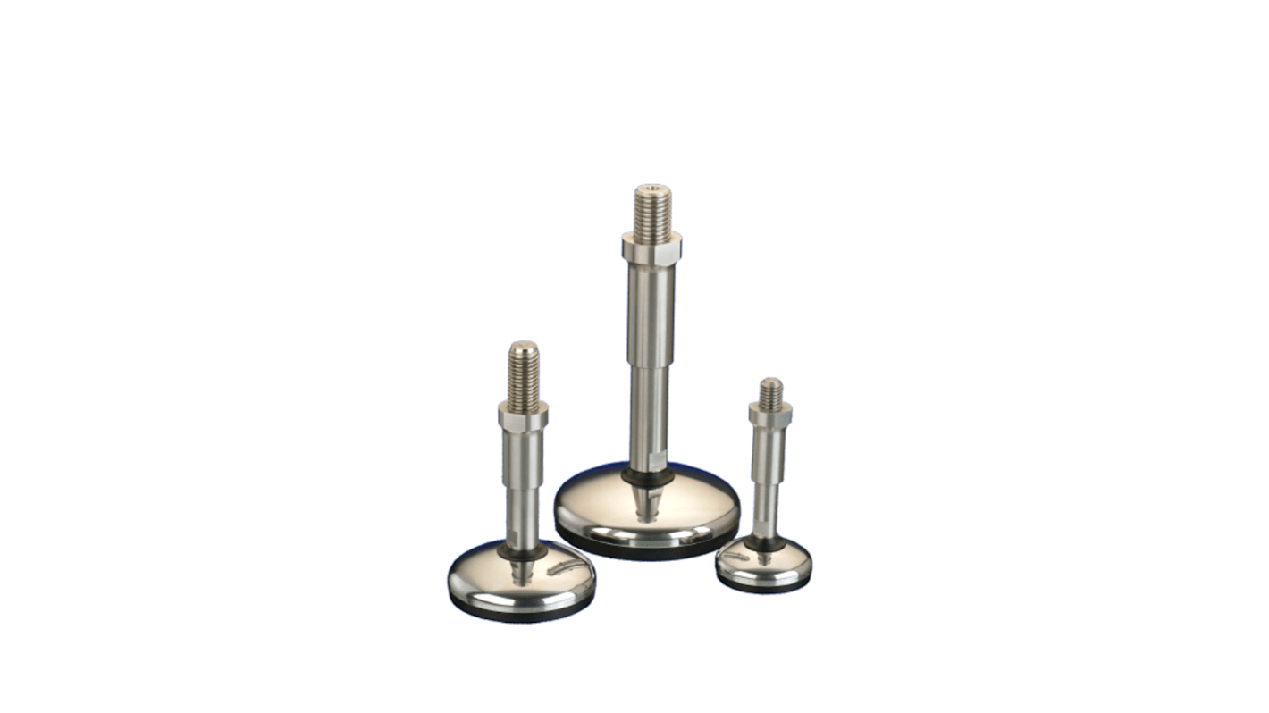 Nu-Tech Engineering M16 75mm Dia. Stainless Steel Electronics Adjustable Foot, 750kg Static Load Capacity 3.5° Tilt