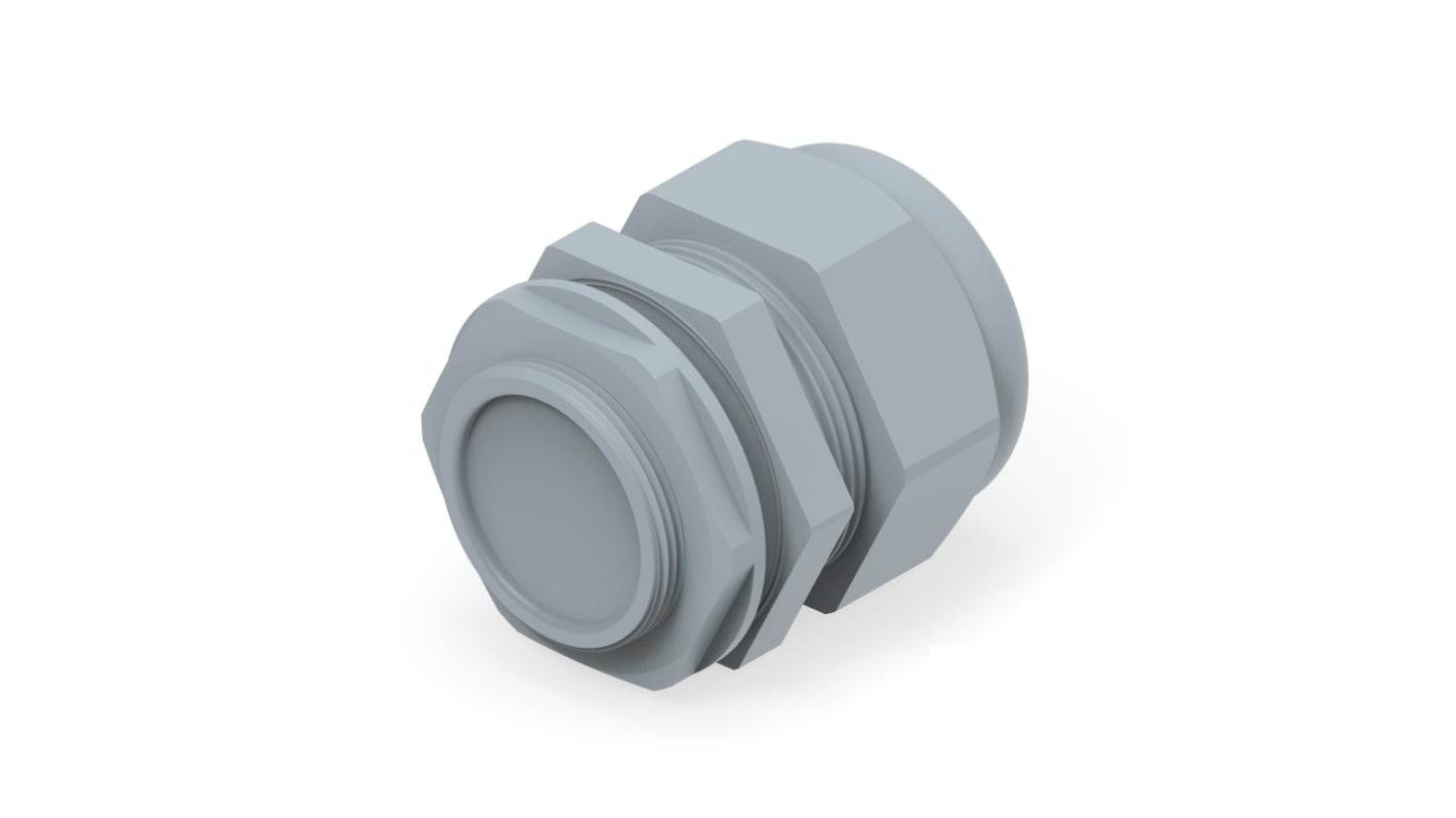 1SNG Series Grey PA 6 Cable Gland, M40 Thread, 22mm Min, 32mm Max, IP66, IP68