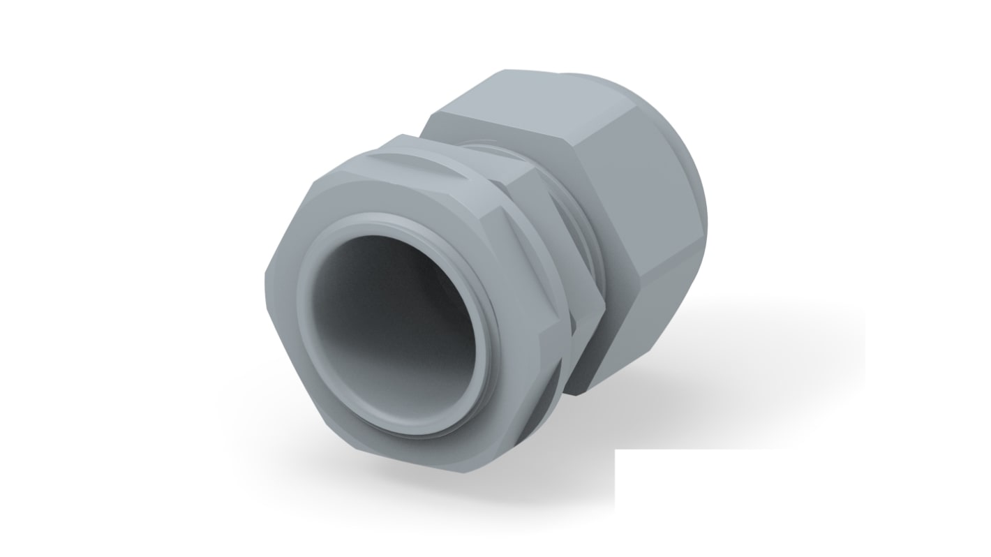 1SNG Series Grey PA 6 Cable Gland, PG21 Thread, 13mm Min, 18mm Max, IP66, IP68