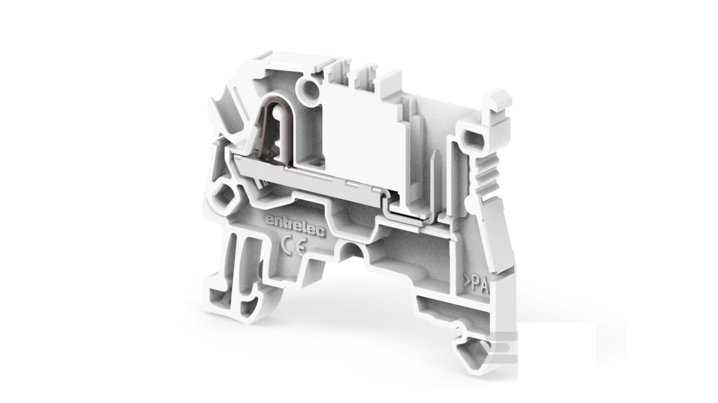 2 Way Pluggable Terminal Block, Feed Through Plug, DIN Rail, Push In Termination