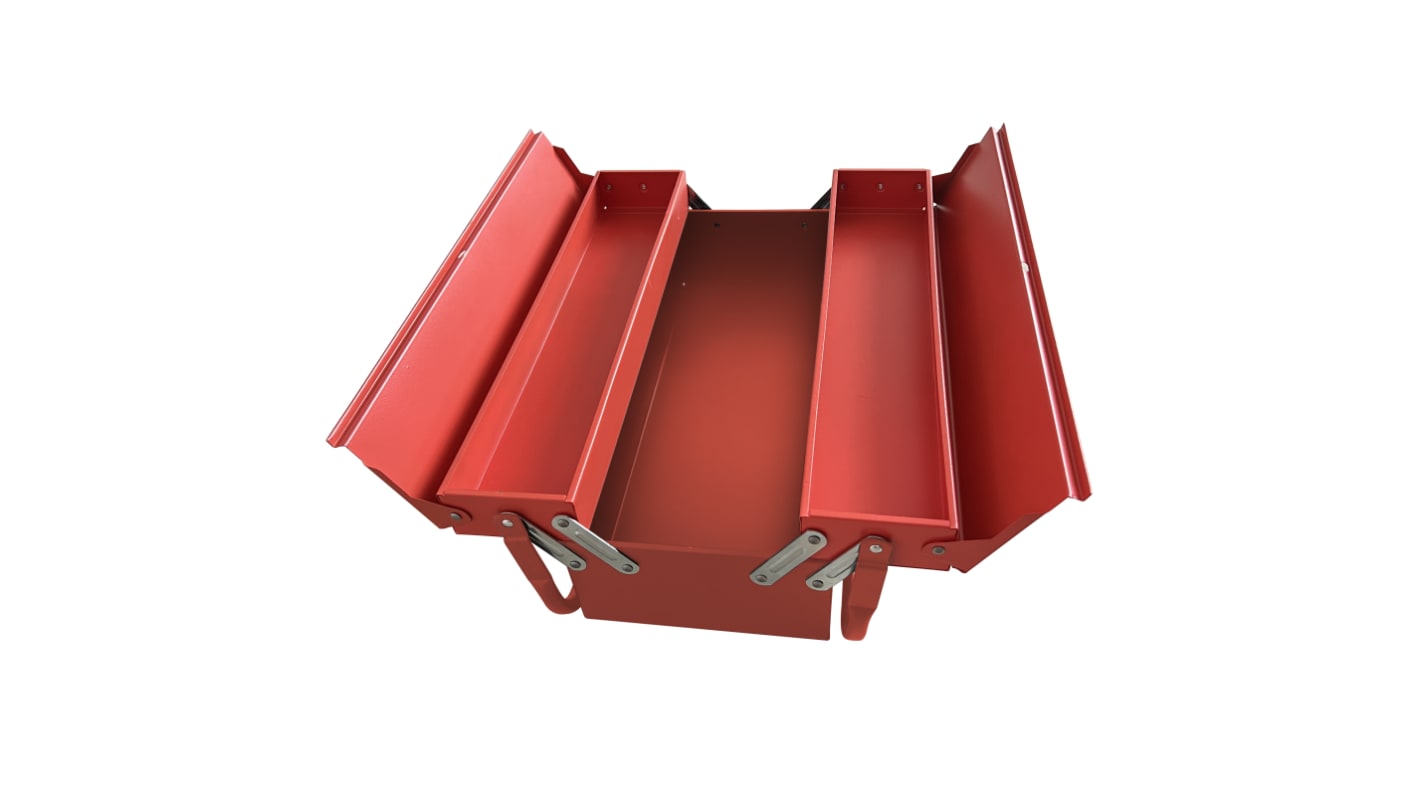 RS PRO Stahl Werkzeugbox Freitragend Rot, L. 435mm B. 200mm H. 160mm, 4.5kg, Nein