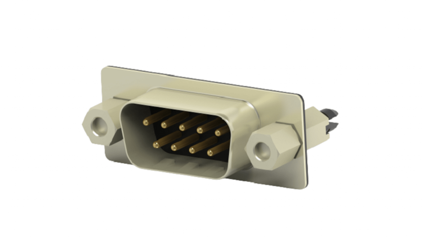 Conector D-sub TE Connectivity, Serie 2301826, paso 2.77mm, Vertical Conectores D-sub, Montaje en placa, Macho,