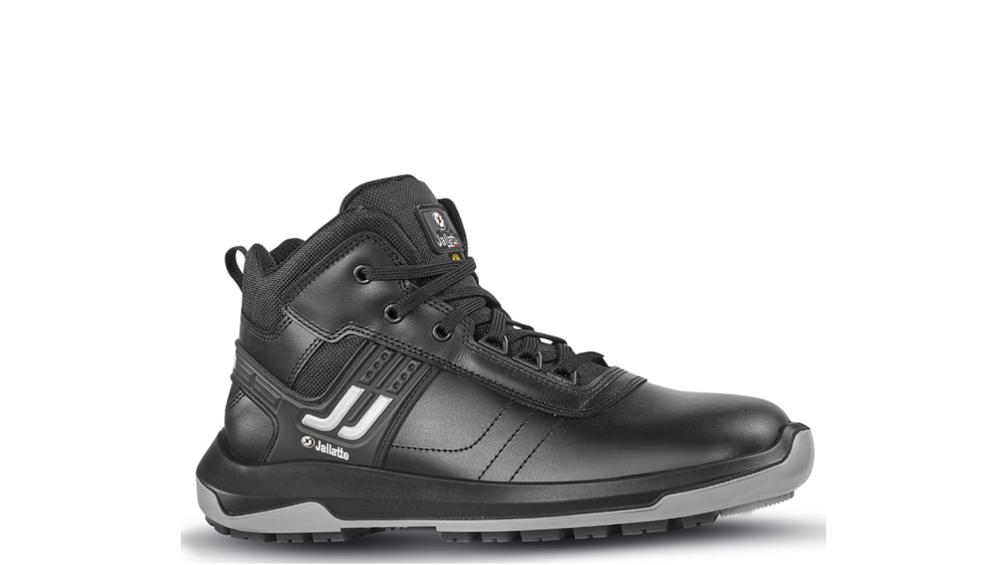 Jallatte JALHIPPO JH406 Black, Grey ESD Safe Aluminium Toe Capped Unisex Safety Shoes, UK 2, EU 35