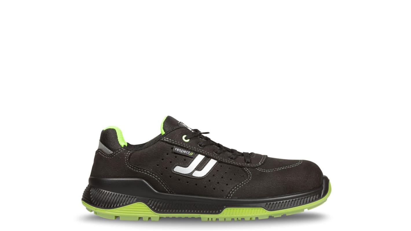 Jallatte JALO2 JI446 Unisex Black, Yellow Composite  Toe Capped Safety Shoes, UK 2, EU 35