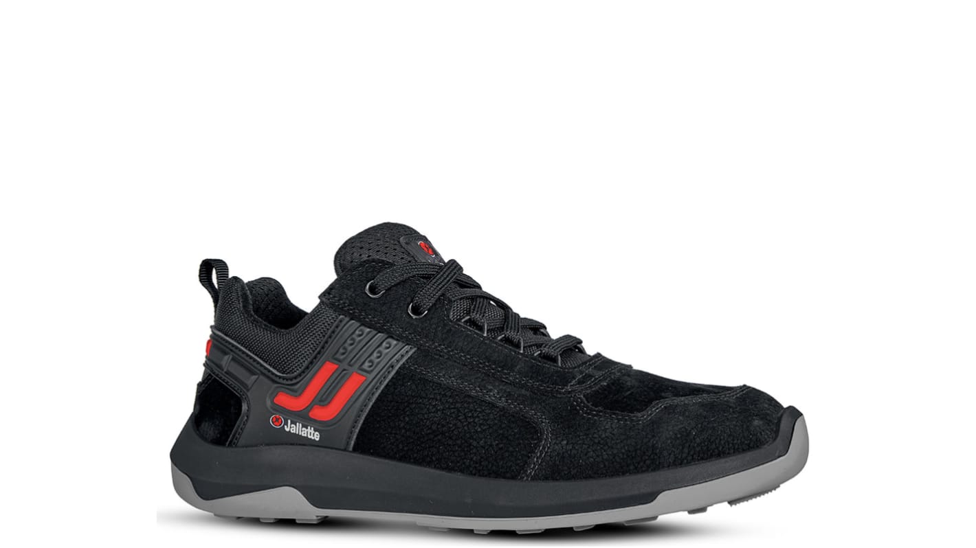 Jallatte JALTEA JX007 Unisex Black, Grey, Red Aluminium  Toe Capped Safety Shoes, UK 3, EU 36