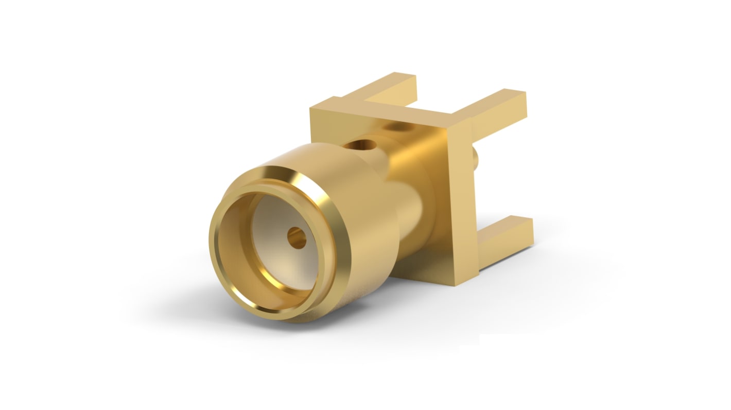 TE Connectivity 1053354 Series, jack Board Mount Coaxial PCB Connector, Solder, Through Hole Termination, Vertical Body