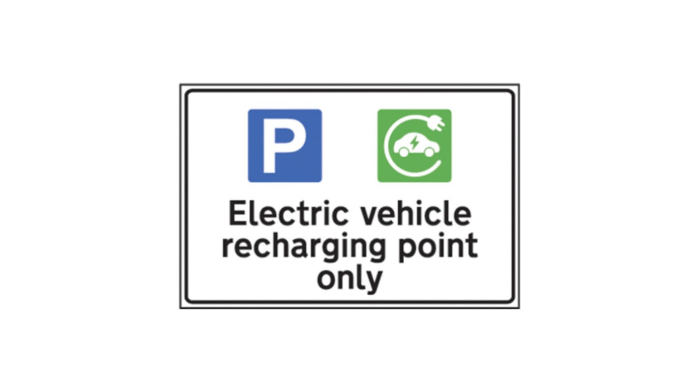 Spectrum Industrial Sicherheitshinweisschild Englisch Ladestation für Elektrofahrzeuge Electric Vehicle Charging Point