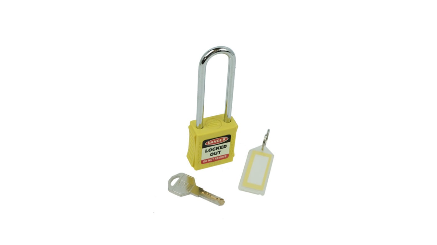 Spectrum Industrial Yellow 1-Lock Nylon Safety Lockout, 6mm Shackle